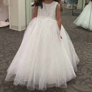 Ball Gown Flower Girl Dress with Heart Cutout